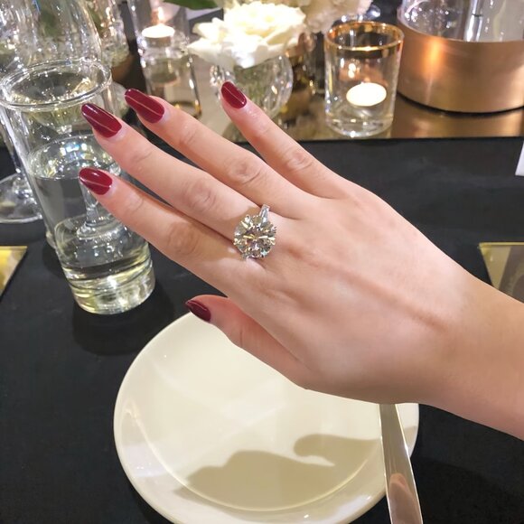 1pc 5CT Moissanite Eternity Ring 925 Sterling Silver Symbol Of Eternal Love - Picture 7 of 11